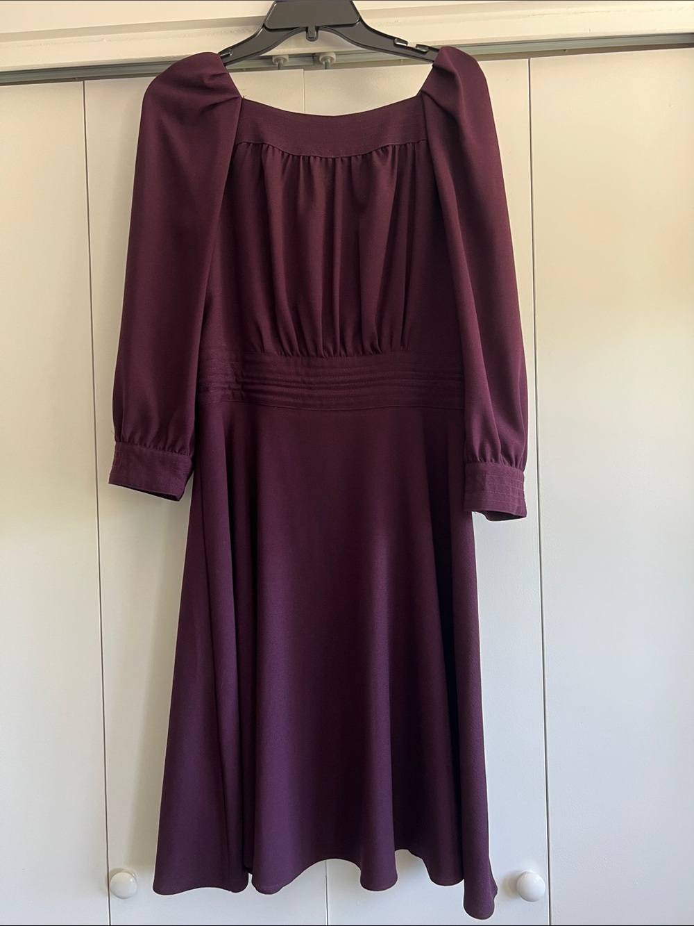 Eliza J Deep Purple Long Sleeve Dress